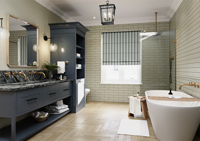 The British Stripe Co. Charles, Polzeath No.1 - Twist&Fit Roman Blind - Image 7